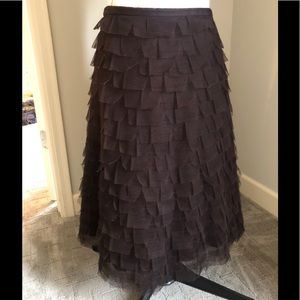 BCBG MAXAZRIA eyelit flutter full skirt